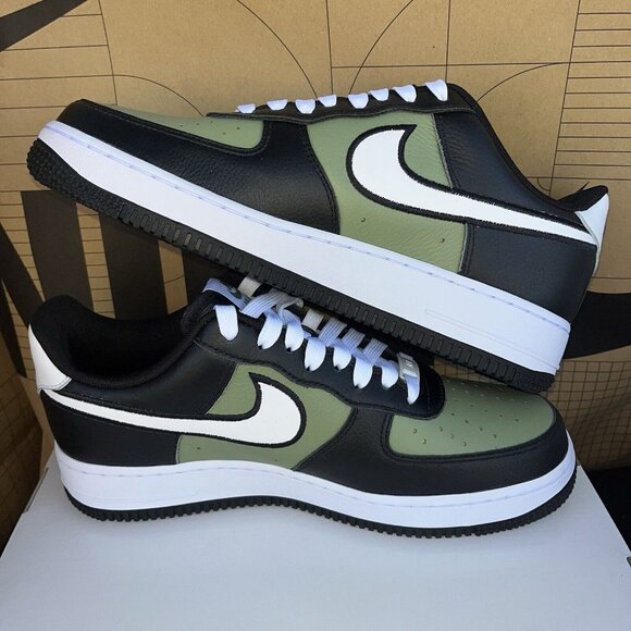 NEW Nike Air Force 1 By You Leather White Green Black HF0663-900 Women’s Size 9 - Picture 2 of 7